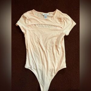 Peach Short Sleeve Bodysuit